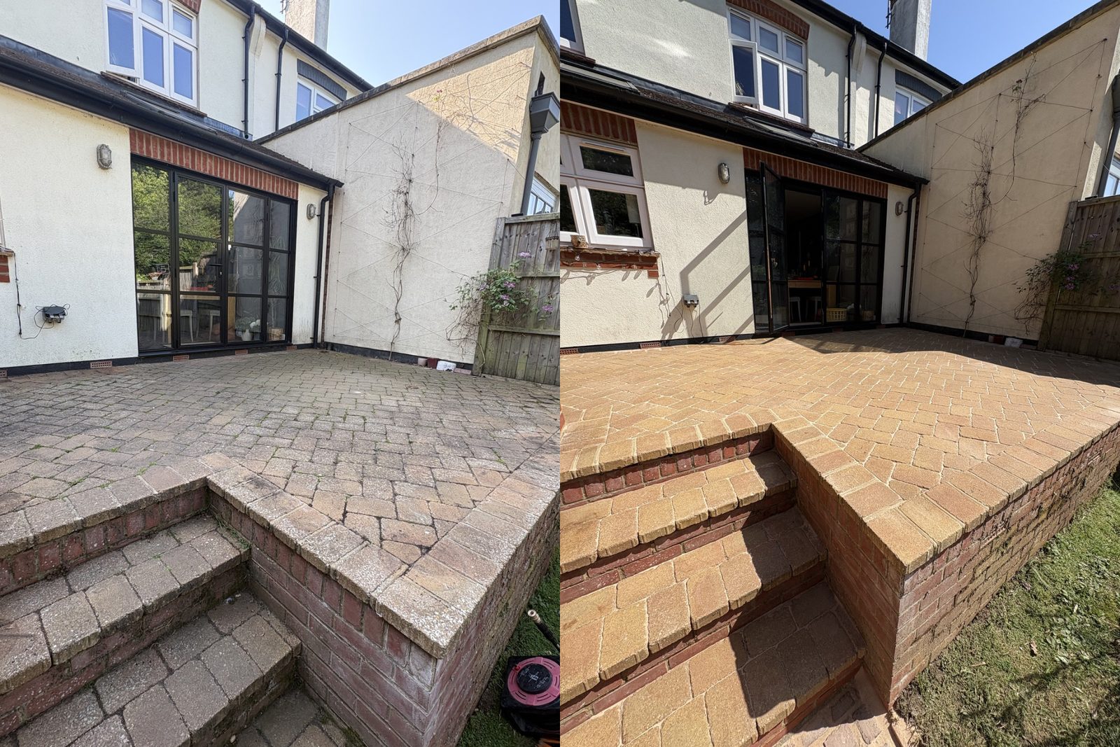 Patio pressure washing before and after by LosDetails