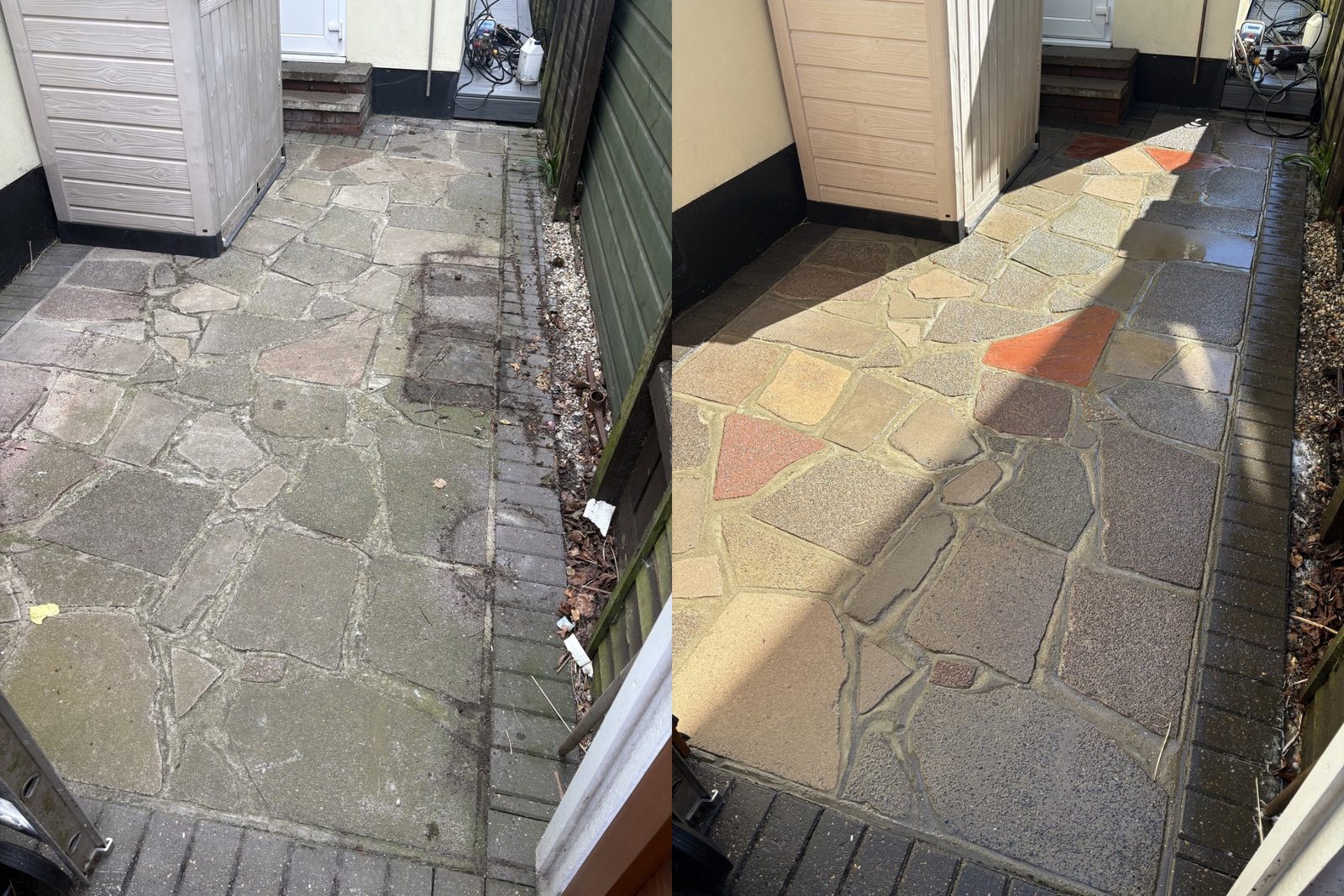 Patio pressure washing before and after by LosDetails